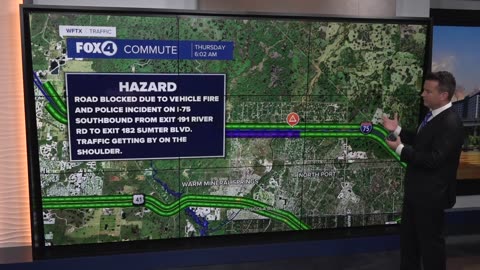 Parts of I-75 are shut down due to a semi-truck on fire