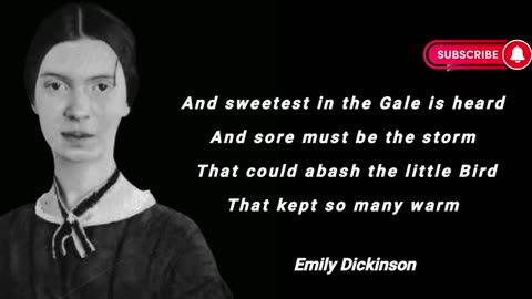 Emily Dickinson Poem | "HOpe"| Famous Poet