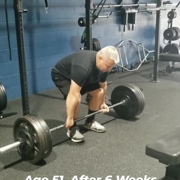 Age 51. After 6 weeks, Deadlift Goes From 230 Lbs to 335 Lbs.