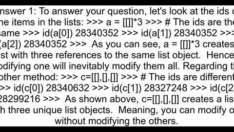 interesting thing about python list initializing