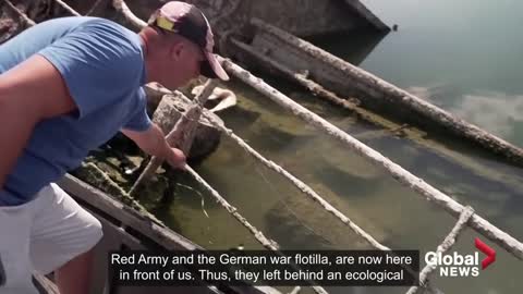 Europe drought: Low water on Danube river reveals sunken WW2 German warships