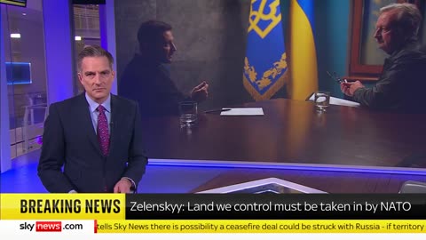 Ukrainian President Zelensky says he is ready to end the war with Russia.