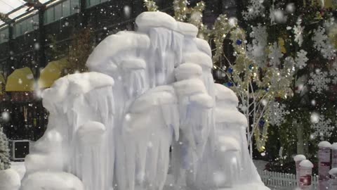 Snow world motif lights exhibition for commercial events
