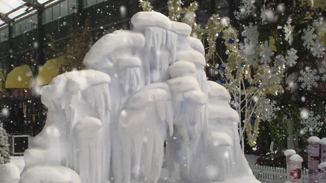 Snow world motif lights exhibition for commercial events