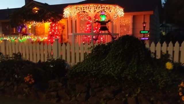 Halloween Lights On My Early Morning Walk