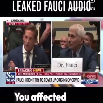 Audio of Fascist Fauci Played Back to Him