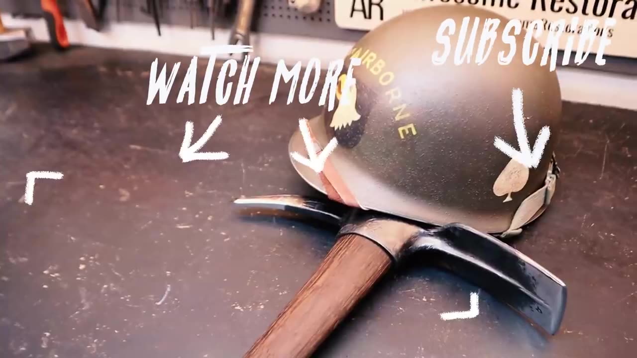 EXTREMELY Rare Pickaxe Restoration - GROUND FOUND from WWII --- AF invention