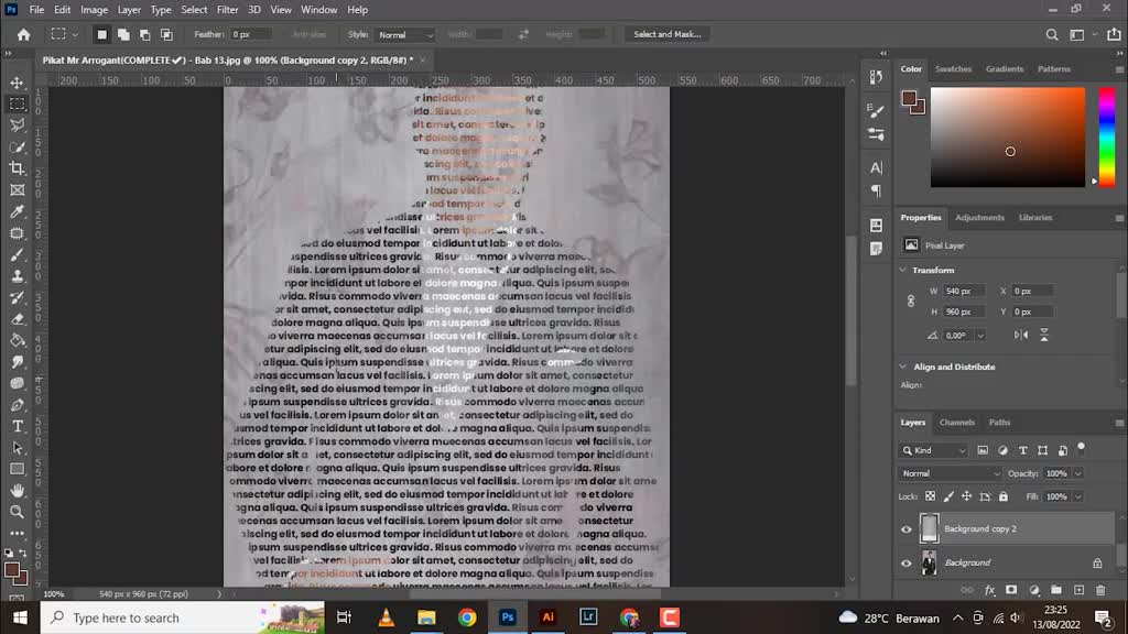 Adobe Photoshop : Add text on picture