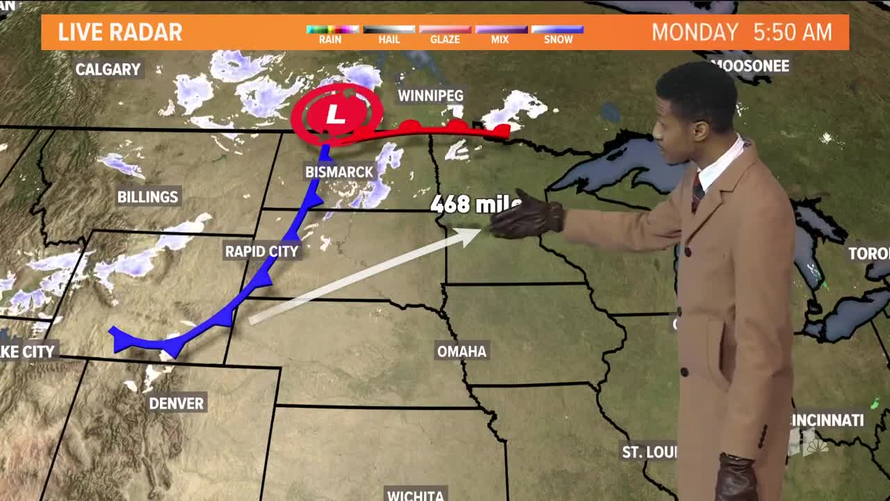 Guy Brown's Monday morning weather forecast