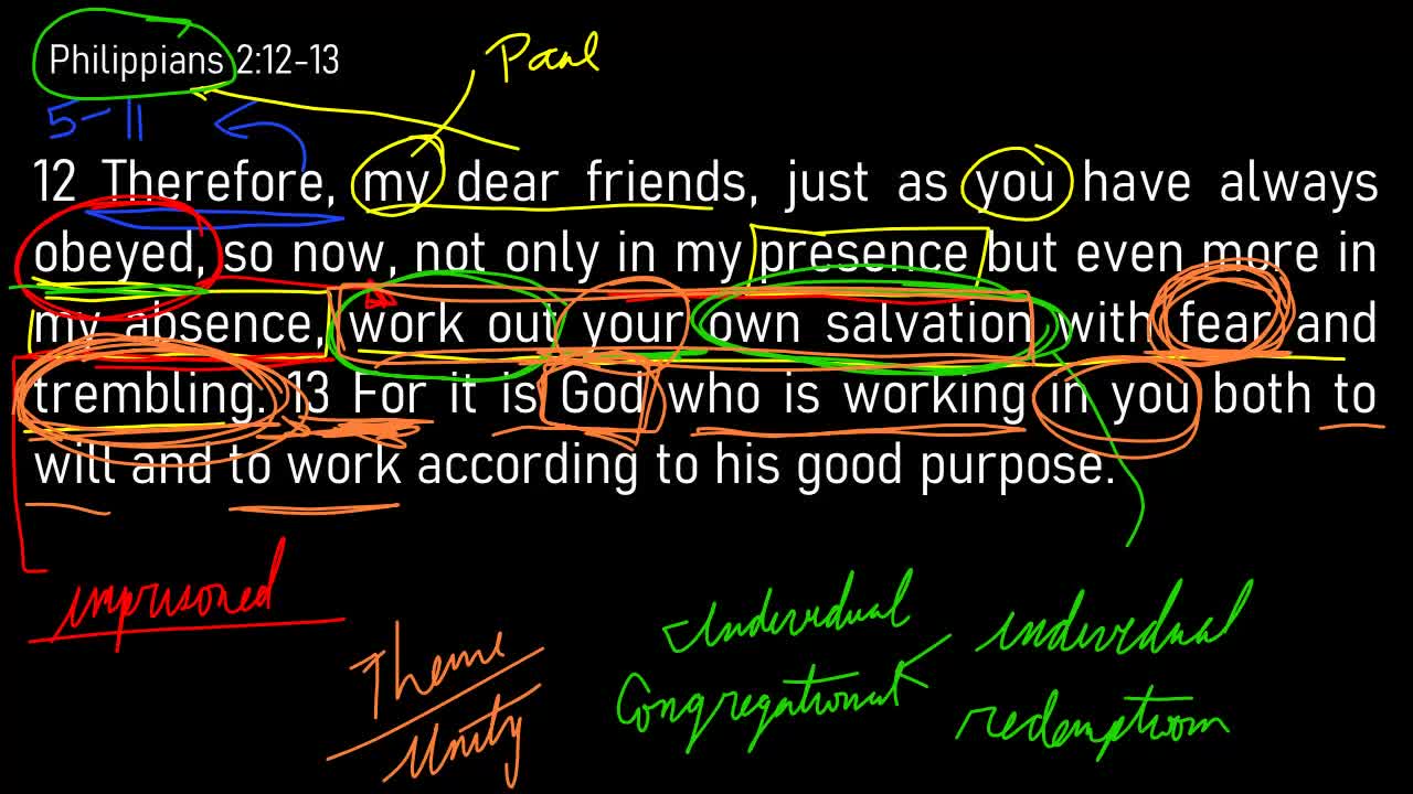 Philippians 2:12-18 // Work Out Your Salvation In Fear and Trembling