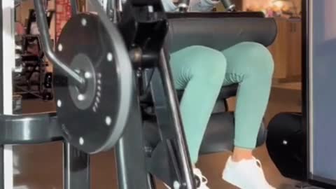 Gym Woman Leg Workout