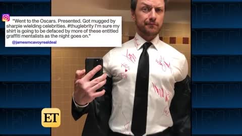 Oscars James McAvoy Reveals What He Plans to Do With His Autographed Shirt (Exclusive)