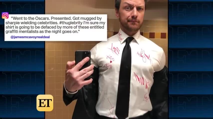 Oscars James McAvoy Reveals What He Plans to Do With His Autographed Shirt (Exclusive)