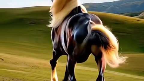 Black Horse runing