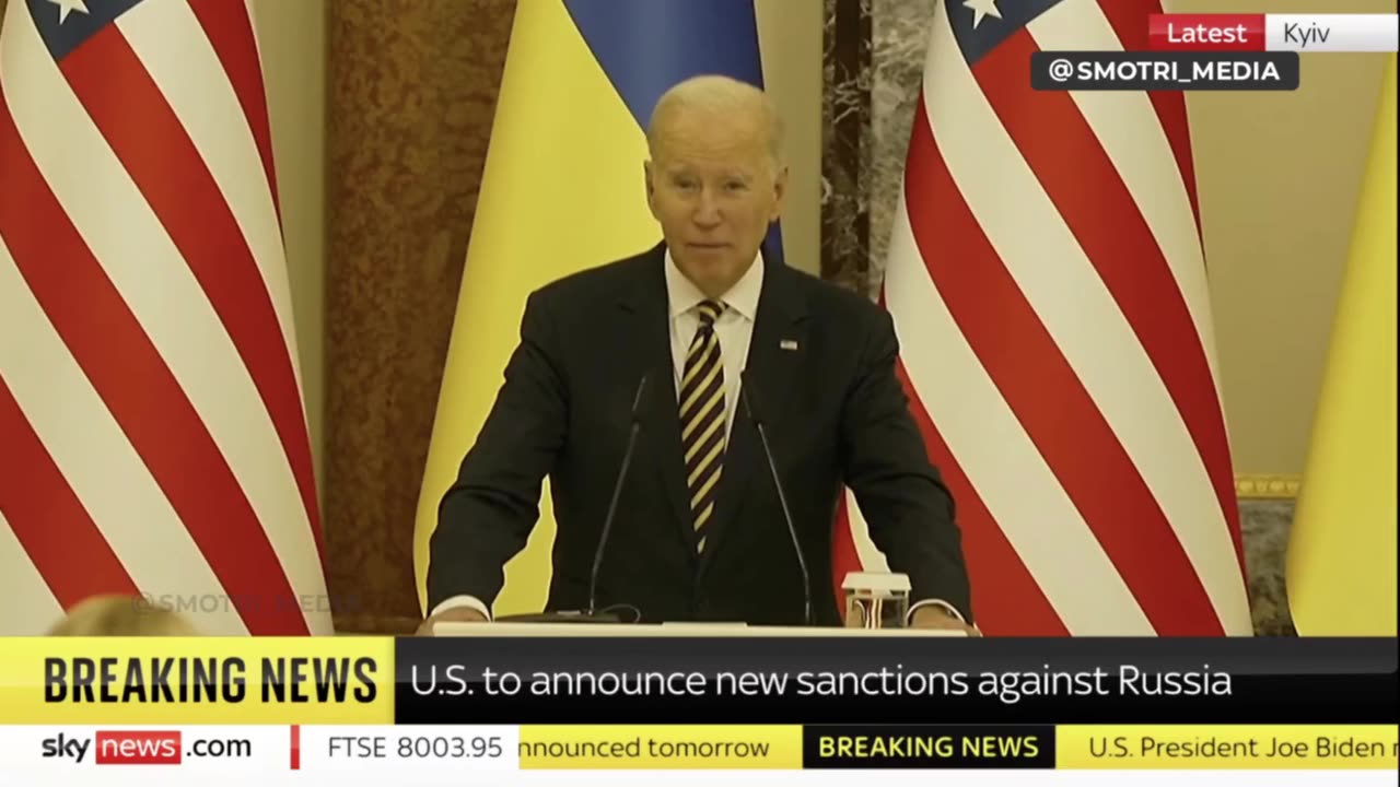 π΄πΊπΈπΊπ¦π·πΊ Pedo Joe Biden: "We have tough days..Putin's aim is to wipe Ukraine off the map"