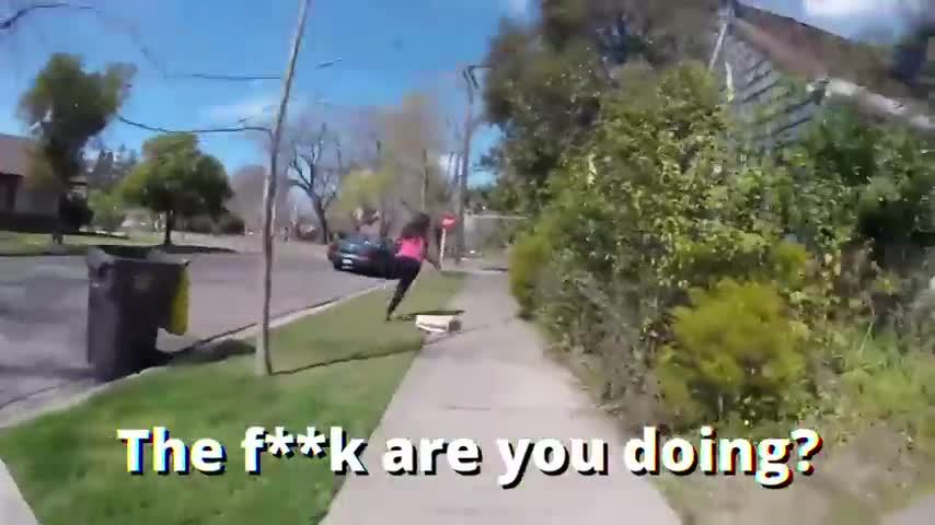 Karen tries to steal my package then gets INSTANT KARMA