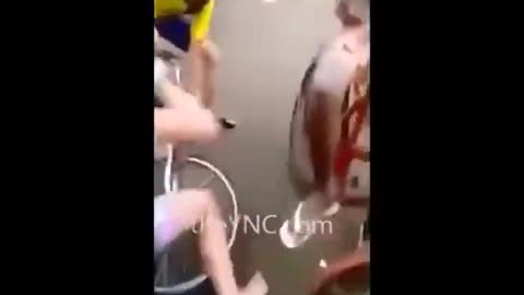 Negro Girl Tries to Harass and Bully White Girl But Gets Beaten Down for It.mp4