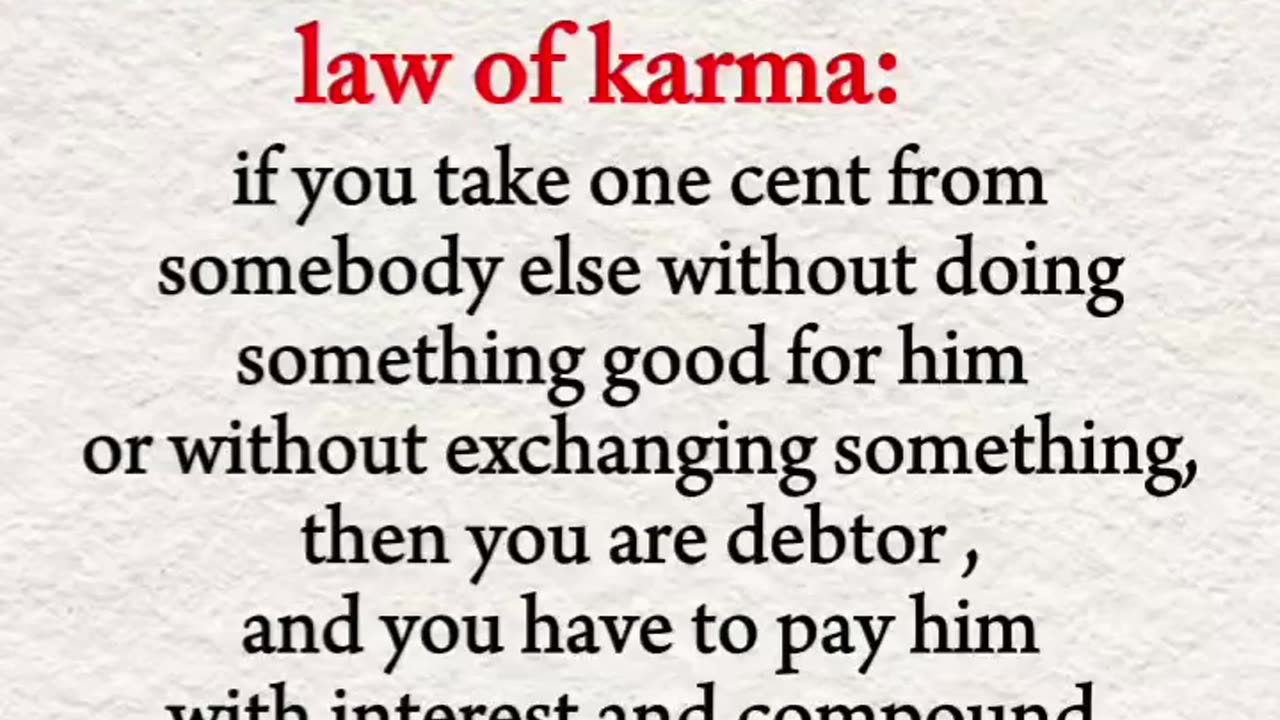 The law of karma