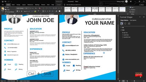 Microsoft word cv Design|| Bangla Tutorial