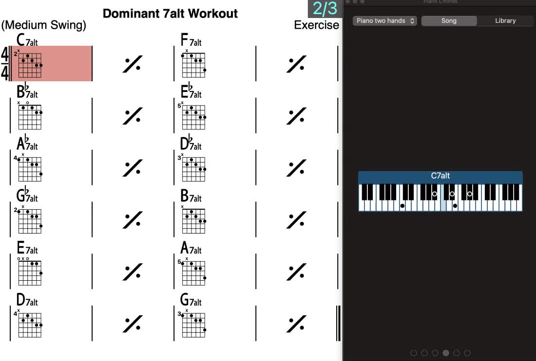 Dominant 7alt Workout - iReal Pro - Jazz Tutorial
