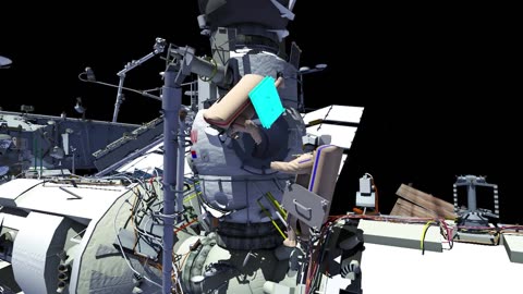 Russian spacewalk 60 Animation