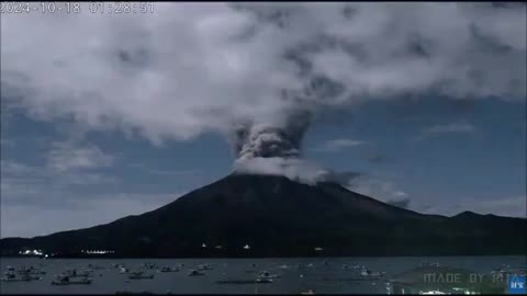 The Sakurajima Volcano Erupted After Days Of Ash Clouds Rising From Its Peak