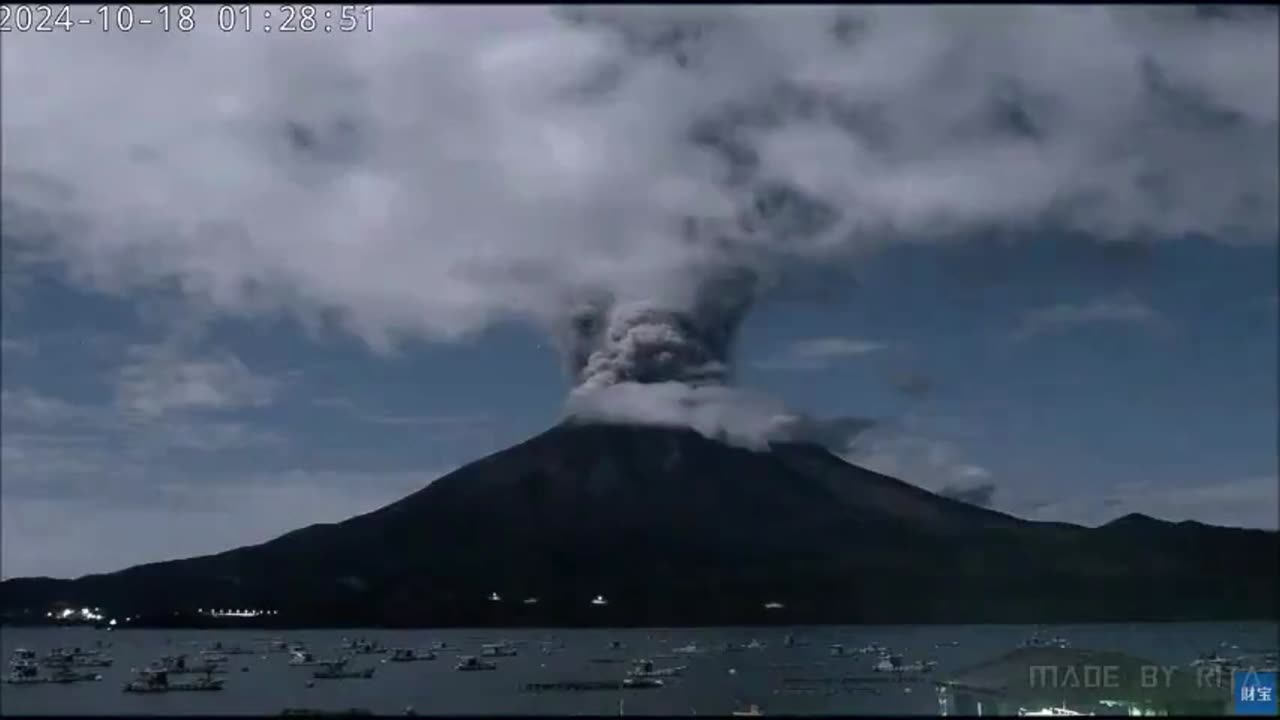 The Sakurajima Volcano Erupted After Days Of Ash Clouds Rising From Its Peak