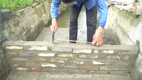 Dam construction with six of the flood discharges