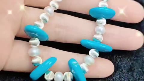GN-20241126-02 Goddess Bracelet Pearl S925 Silver Bracelet Goddess Bracelet Natural Turquoise