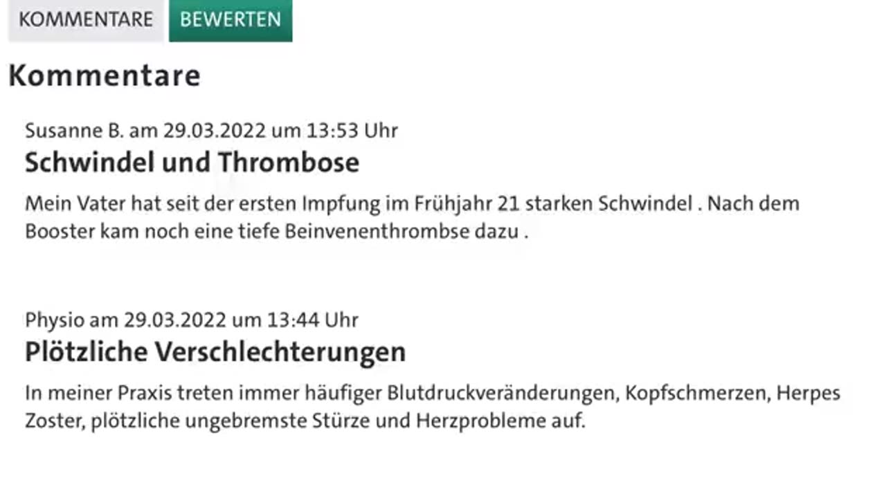 ARD berichtete über Nebenwirkungen. Über 600 Kommentare gingen ein. Dann wurden ALLE gelöscht.