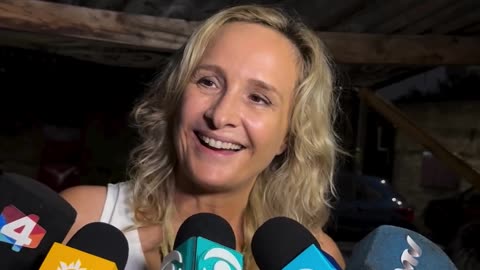 Laura Raffo, precandidata a presidente, Partido Nacional en el Carnaval de Melo (18/02/2024)