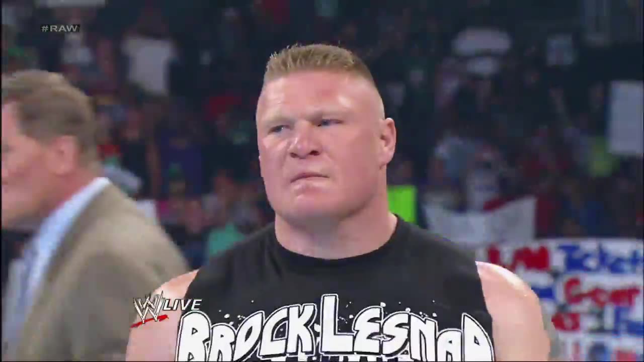 John Cena and Brock Lesnar get into a brawl that clears the entire locker room: Raw, April 9, 2012