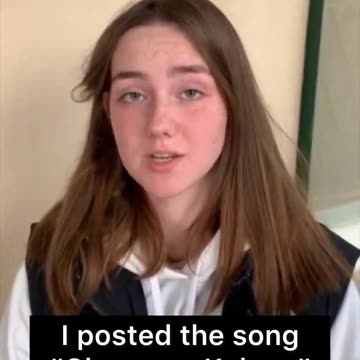 Regina Marchuk posted a Ukrainian song to tiktok. This is her punishment video.