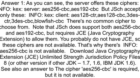 JSch Algorithm negotiation fail