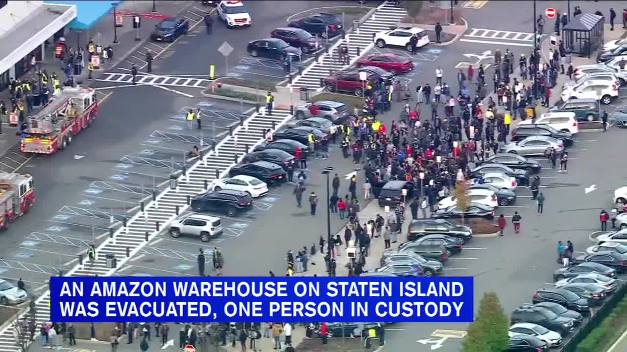 Suspect in custody after pulling fire alarm at Amazon fulfillment cener