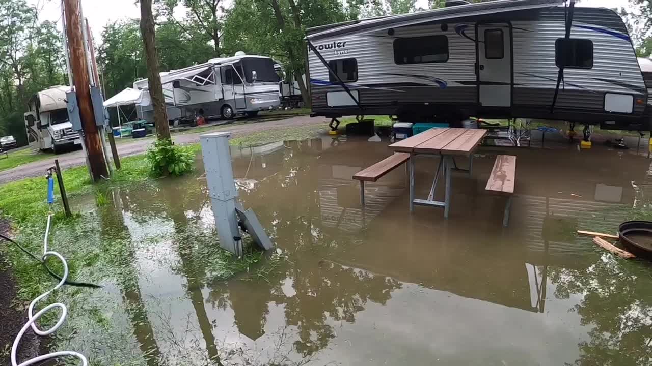 FLOODED at the new campsite