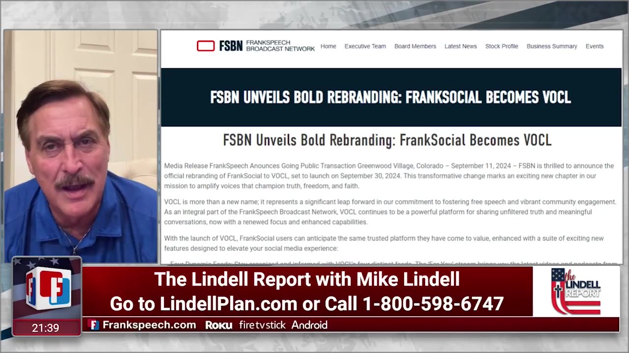 FrankSocial Election Reporting App Rebranded-Why You Need it--FS goes Public, Lou Dobbs Looking Down