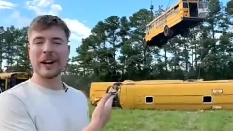 How Many School Buses Can We Stack?