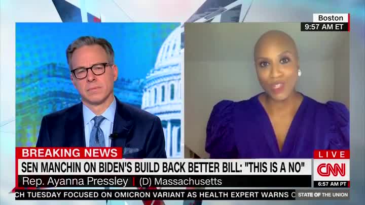 Pressley Slams Manchin On 'State Of The Union'