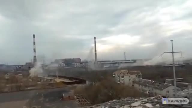 Russian force rockets fire up on Ukrainian position in Azovsteel