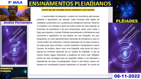 9ª Aula do Livro "Recuperar O Poder" Barbara Marciniak. 06-11-2022. (H.Q.)