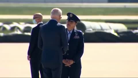 President Joe Biden Boarding Air Force to Michigan