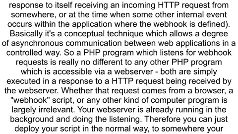 How best listen to incoming webhooks in PHP