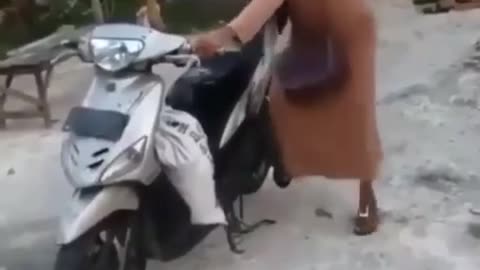 She got defected scooty