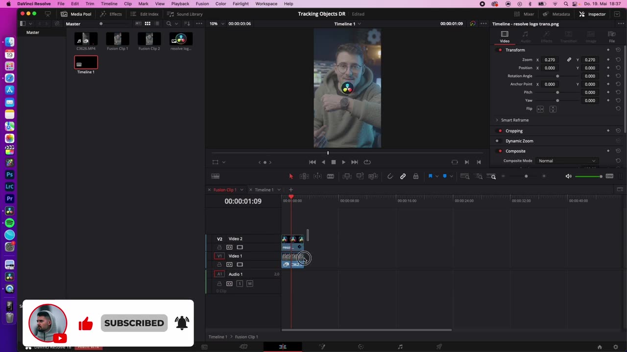 How To On Object Tracking _ Davinci Resolve 18 Tutorial