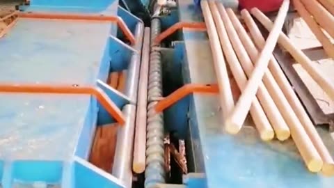 Semi-automatic stick peeling equipment - machinery make work easy #shorts - Routine Crafts