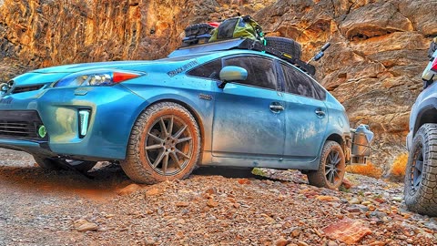 Off-Road Ready: Lifted Prius Conquers Streams and Trails with 2" Lift Kit