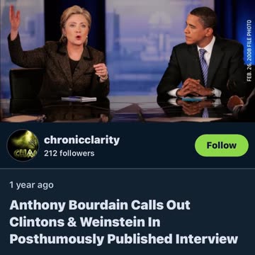 Don’t forget Anthony Bourdain!