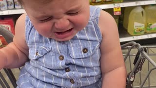 Baby Fakes Crying at Being Told No