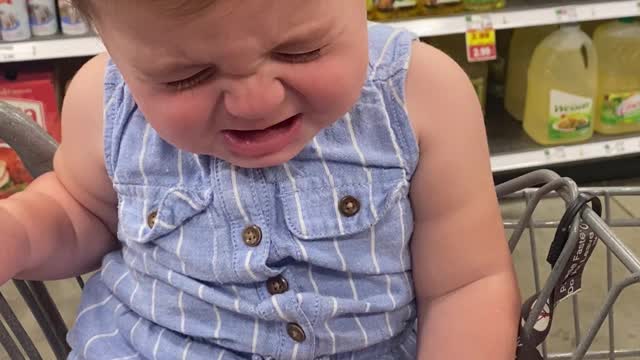 Baby Fakes Crying at Being Told No